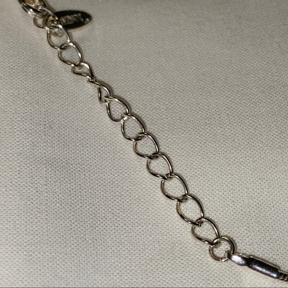 BMNY Rhinestone Heart silver toned Necklace - Picture 8 of 8